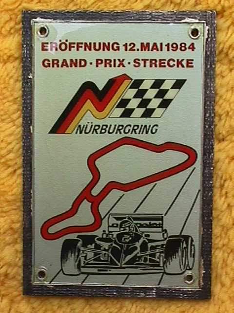 Nürburgring Eröffnungsplakette